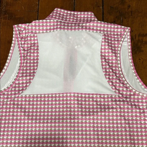 PGA Tour Pink and White XL Geometric golf Top - Picture 5 of 7